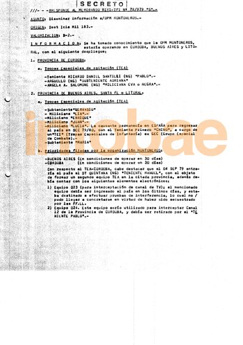 Información sobre las TEA, Tropas