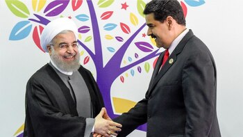 Hasan Rohani y Nicolás Maduro,