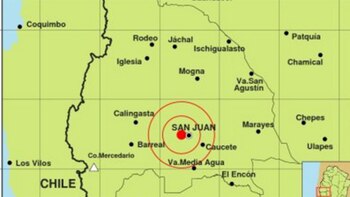 Sismo en San Juan cerce de Caucete 23.43