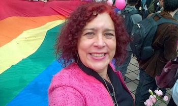 Durante una marcha por los derecho LGTB