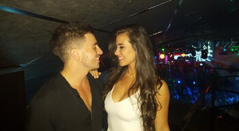 La pareja en la noche de Entre Ríos (Twitter @gustsaldana_)