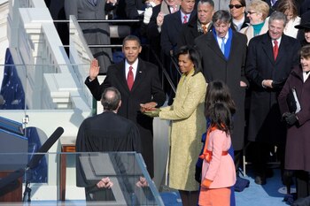 Barack Obama’s swearing-in in 2009.