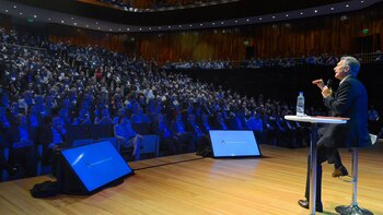 Macri en la reunión de