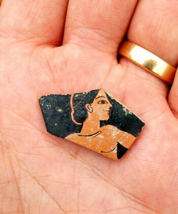 Fragmentos de vajillas encontrados en