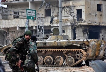 Un tanque de las fuerzas