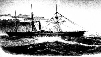 Pintura del S.S. Central America