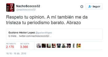 El cruce entre Scocco y Gustavo López