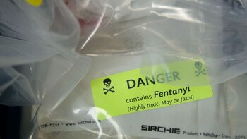 Una bolsa con heroína y