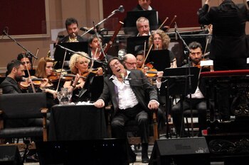 Durante su presentación en el