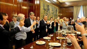Mauricio Macri en el brindis