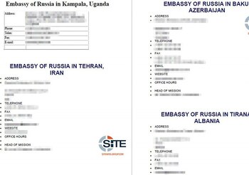ISIS compartió un archivo con información de las embajadas de Rusia en el mundo