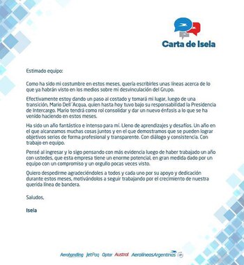La carta completa