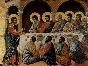 Jesús con sus discípulos