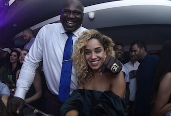Shaquille O’Neal y su novia