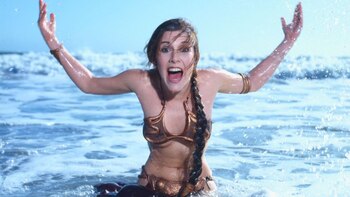 Carrie Fisher como la princesa