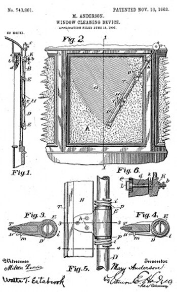 La patente del parabrisas, el