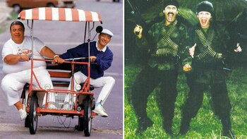 Jorge Porcel y Alberto Olmedo / Guillermo Francella y Emilio Disi