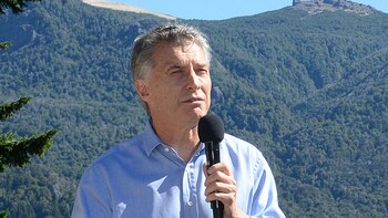 Macri en un acto desde