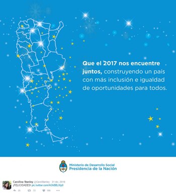 El mensaje también se publicó