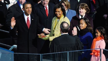 Barack Obama, durante su ceremonia