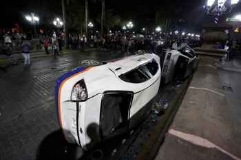 Los manifestantes también utilizaron las