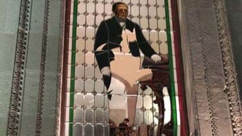 Los destrozos en el interior