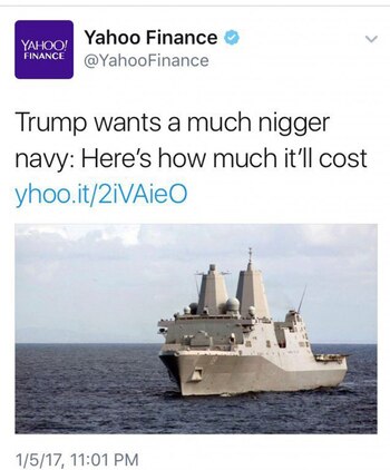 El tuit con el error