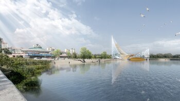 Con una estructura que emula