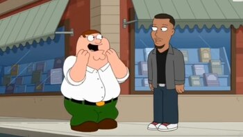 Peter Griffin junto a Stephen