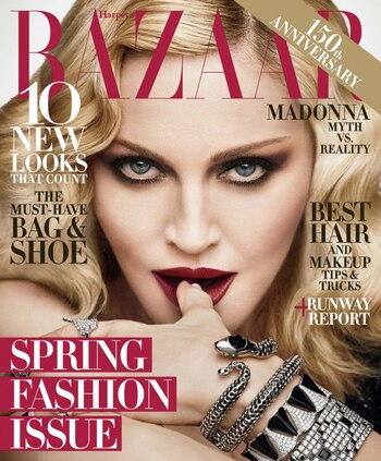 Madonna en la tapa de Harper´s
