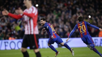 Lionel Messi celebra el gol