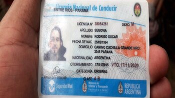 El registro de conducir hallado