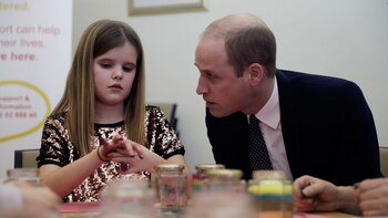 William conversó con la pequeña