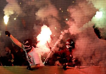 La hinchada del conjunto alemán
