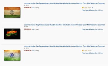 Las alfombras con la bandera