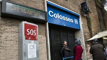 La estación Colosseo del metro