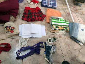 Algunos de los objetos secuestrados