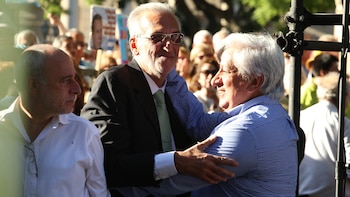 Moldes junto a Julio Piumato