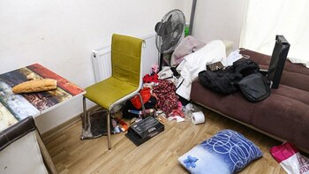 El departamento se encontraba desordenado