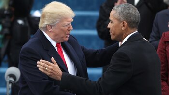 El saludo entre Trump y