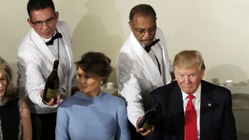 Melania y Donald Trump, durante