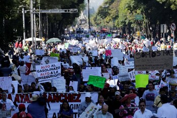 Las protestas en México DF
