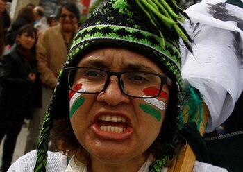 Una manifestante en Tijuana (Reuters)