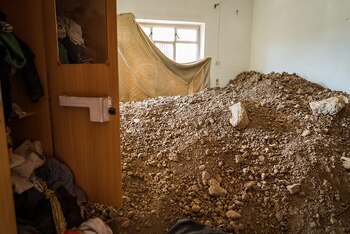 La casa está justo frente