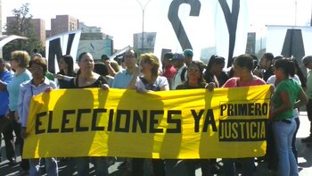 La primera protesta sorpresa en