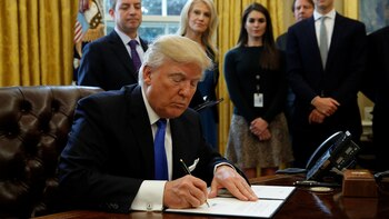 El mandatario republicano Donald Trump