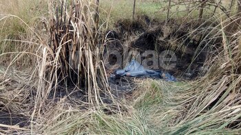 El fuego partió el cuerpo