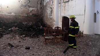 Así quedó el interior de