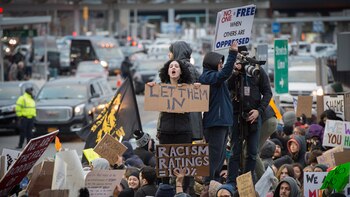 Una protesta contra las deportaciones