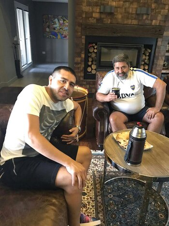 Riquelme y Angelici se juntaron